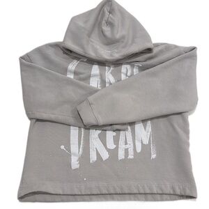 Zara Light Gray Hoodie with White Print
